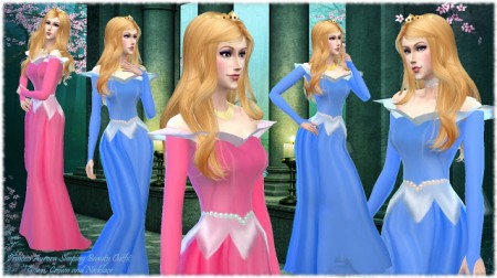 Sleeping Beauty Inspired Gown and Crown at Mythical Sims