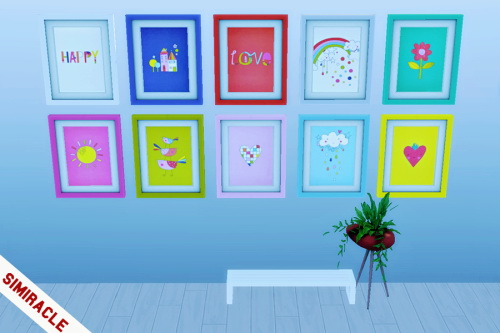 Sims 4 Color Mania Wall Art at Simiracle