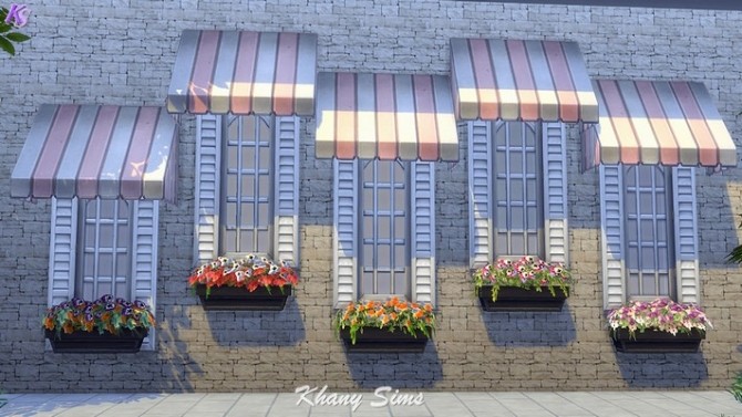 Sims 4 Window box with pansies at Khany Sims