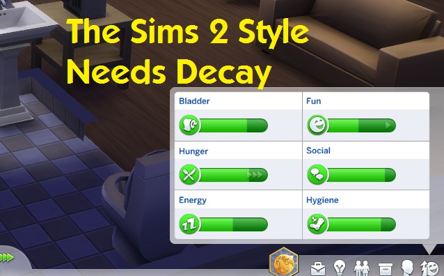 Sims 4 The Sims 2 Style Need Decay by simmythesim at Mod The Sims