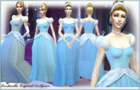 Cinderella Inspired Ballgown at Mythical Sims