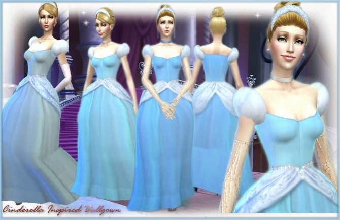 Sims 4 Cinderella Inspired Ballgown at Mythical Sims