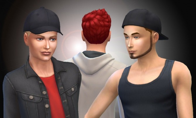 Sims 4 Swept Frosted hair for males at My Stuff