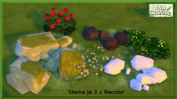 Sims 4 Stone recolors by Christine1000 at Sims Marktplatz