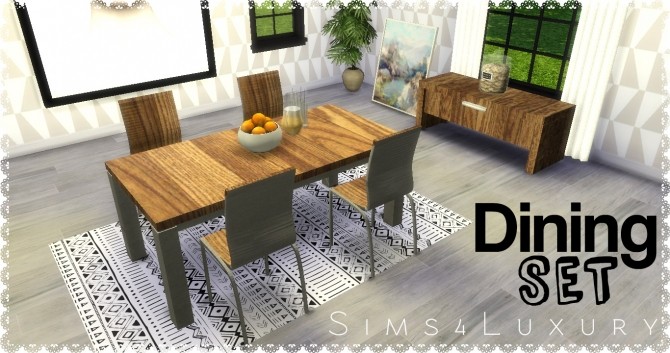 Sims 4 Dining set at Sims4 Luxury