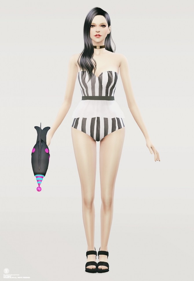 Sims 4 Pameo Pose swimsuit at Black le