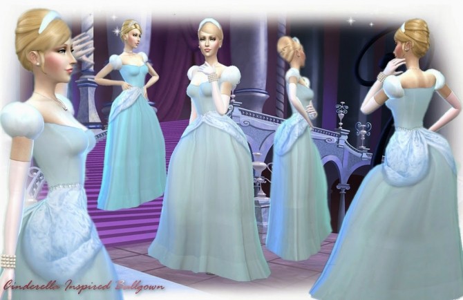 Sims 4 Cinderella Inspired Ballgown at Mythical Sims