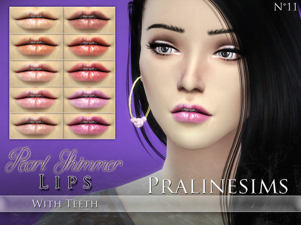 Sims 4 Pearl Shimmer Lip Duo by Pralinesims at TSR