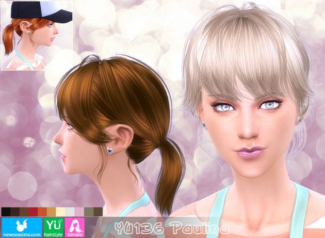 Sims 4 YU136 Paulina hair (Pay) at Newsea Sims 4