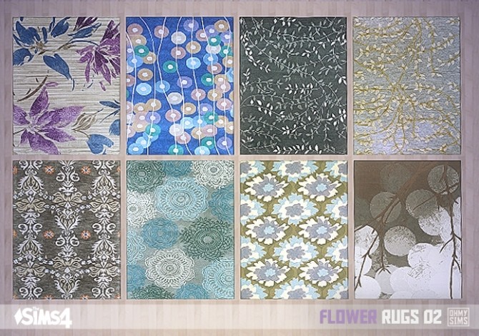 Sims 4 Flower rugs 02 at Oh My Sims 4