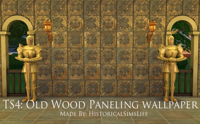 Sims 4 Old Wooden Paneling by HistoricalSimsLife at Mod The Sims