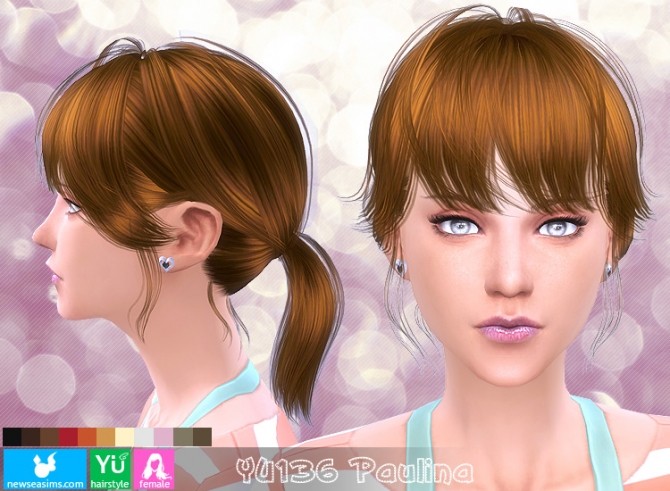 Sims 4 YU136 Paulina hair (Pay) at Newsea Sims 4