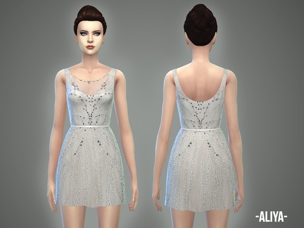 Sims 4 Aliya dress by April at TSR