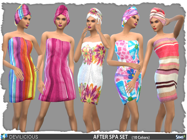 Sims 4 After Spa Towel and Towelwrap set by Devilicious at TSR