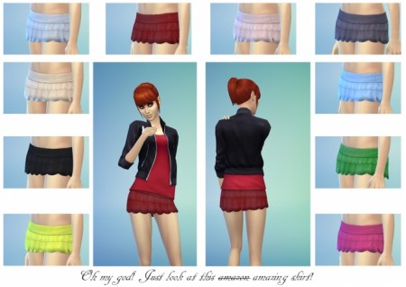 Frilled Lace Miniskirt by Supercalifragilistic at Mod The Sims
