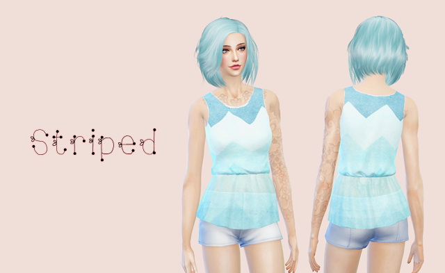 Sims 4 Diphylleia grayi Tops by Turquoise at Sims Fans