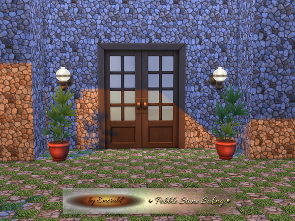 Sims 4 Pebbes Stones Siding by emerald at TSR