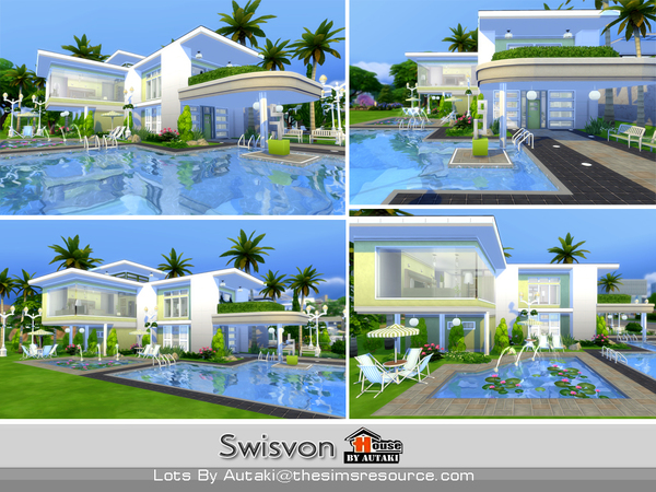Sims 4 Svisvon Modern house by autaki at TSR