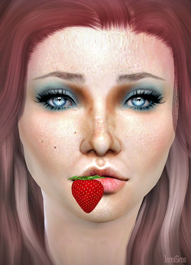 Sims 4 Strawberry mouth at Jenni Sims