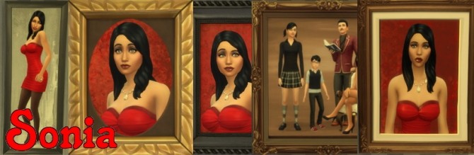 Sims 4 SONIA GOTHIK portrets by Bloup at Sims Artists