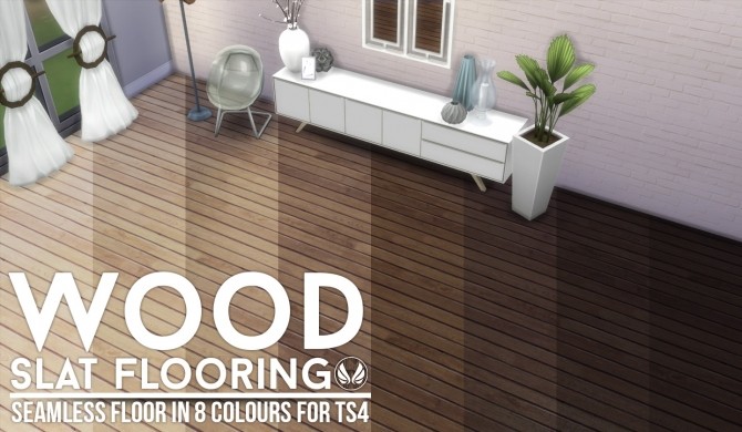 Sims 4 Wood Slat Flooring and Walls at Simsational Designs
