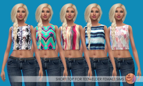 Sims 4 10 Short Tops at Erica Loves Sims