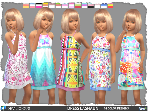 Sims 4 Dress La Shaun by Devilicious at TSR