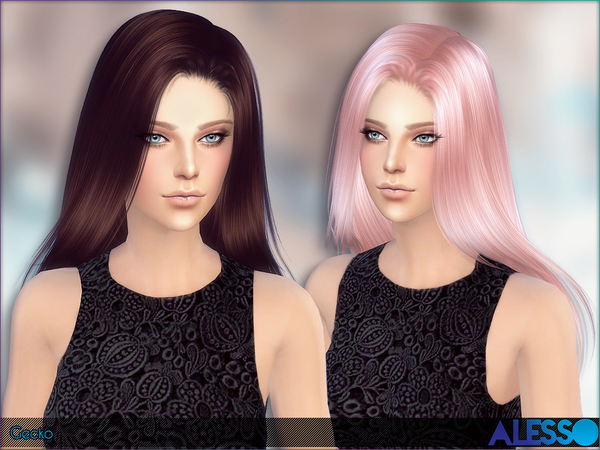 Sims 4 Gecko Hair by Alesso at TSR