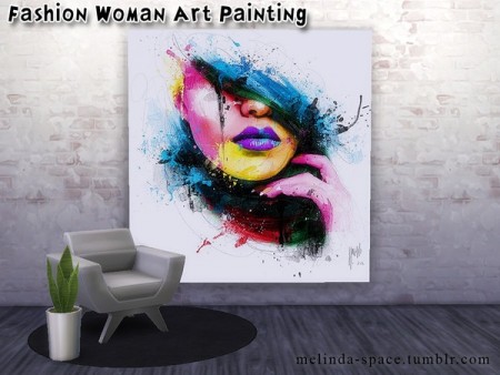 Fashion Woman Art Painting by Melinda at Sims Fans