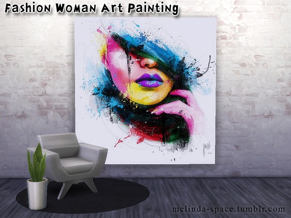 Sims 4 Fashion Woman Art Painting by Melinda at Sims Fans