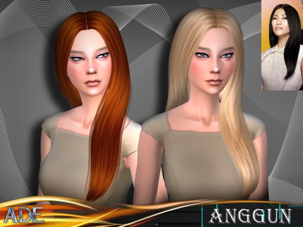 Sims 4 Ade Anggun hair by Ade Darma at TSR