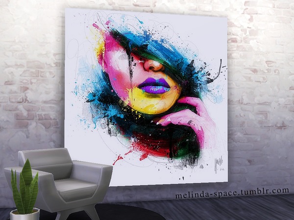 Sims 4 Fashion Woman Art Painting by Melinda at Sims Fans