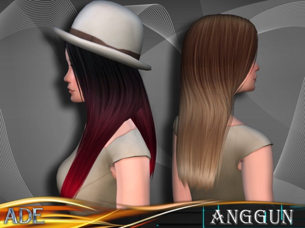 Sims 4 Ade Anggun hair by Ade Darma at TSR