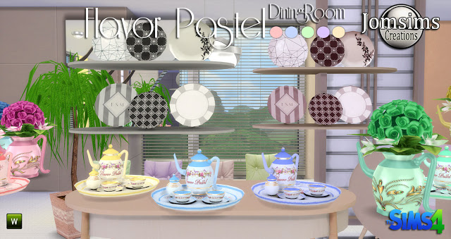 Sims 4 Flavor Pastel diningroom at Jomsims Creations