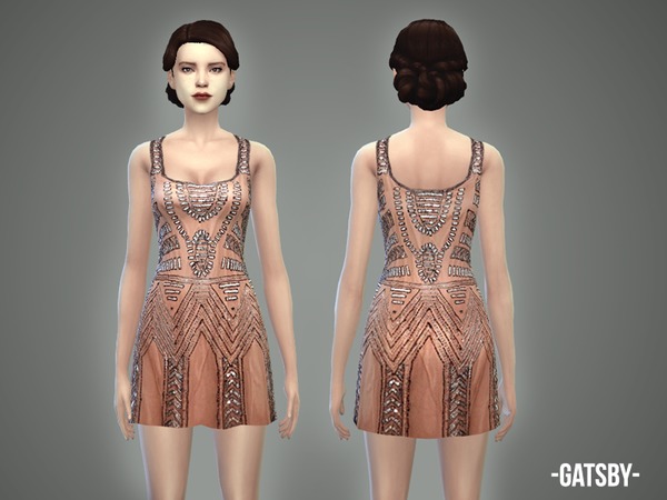 Sims 4 Gatsby dress by April at TSR