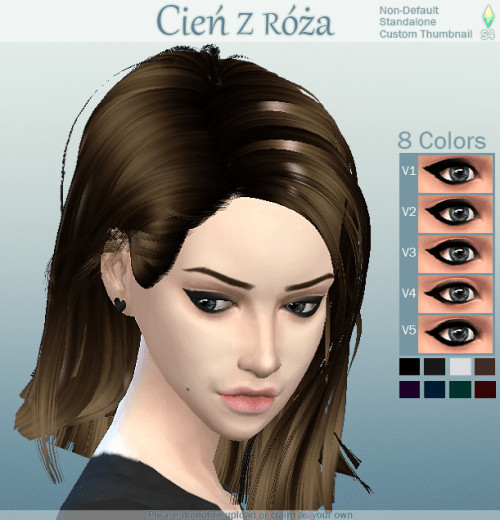 Sims 4 Eyeliner No.2 at Cień z róża