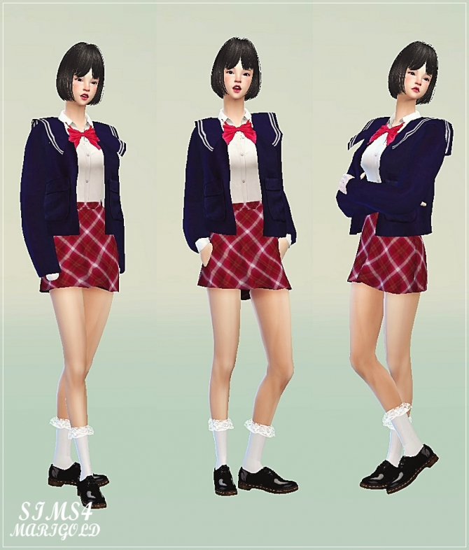 ACC sailor collar jacket at Marigold » Sims 4 Updates