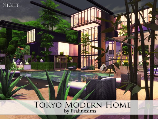 Sims 4 Tokyo Modern Home by Pralinesims at TSR