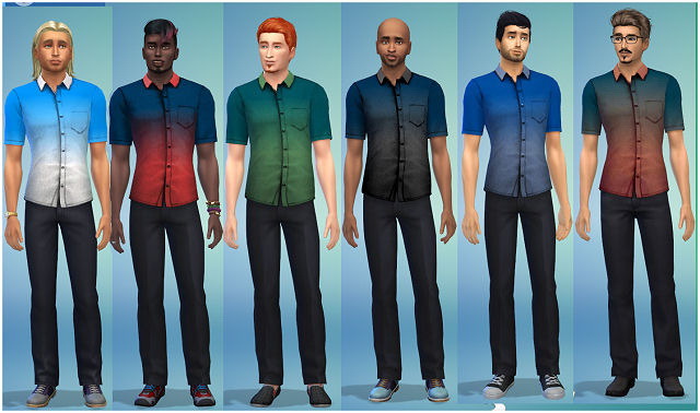 Sims 4 Shirts with dragons and monochrome by Chalipo at All 4 Sims