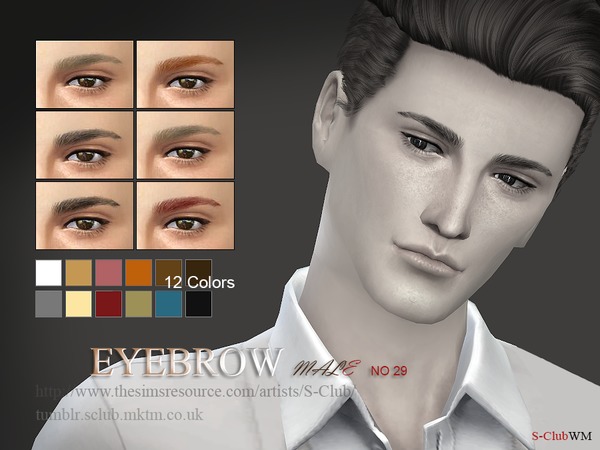 Sims 4 Eyebrows 29 M by S Club WM at TSR