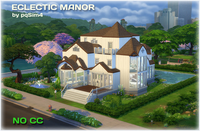 Sims 4 Eclectic Manor by Mary Jiménez at pqSims4