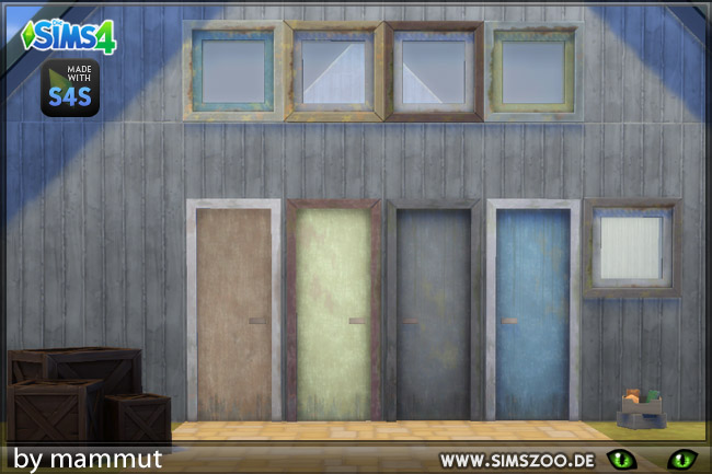 Sims 4 French window set by mammut at Blacky’s Sims Zoo