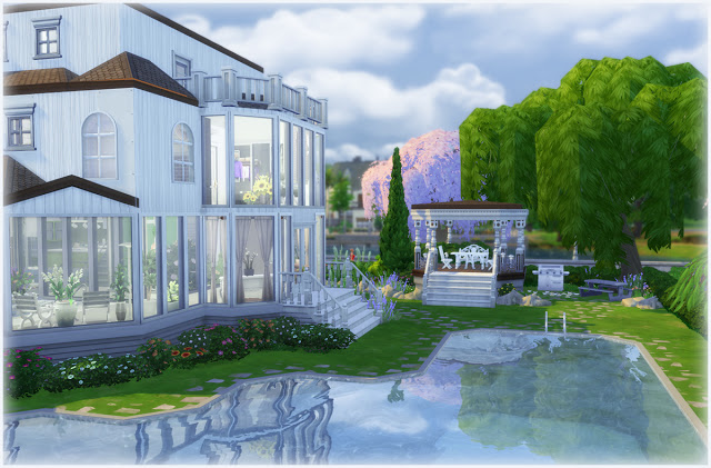 Sims 4 Eclectic Manor by Mary Jiménez at pqSims4