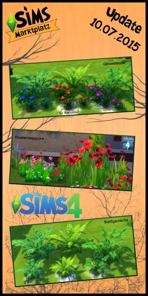 Sims 4 Plant recolors by Christine1000 at Sims Marktplatz
