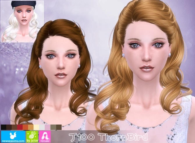 Sims 4 J100 ThornBird hair (Pay) at Newsea Sims 4
