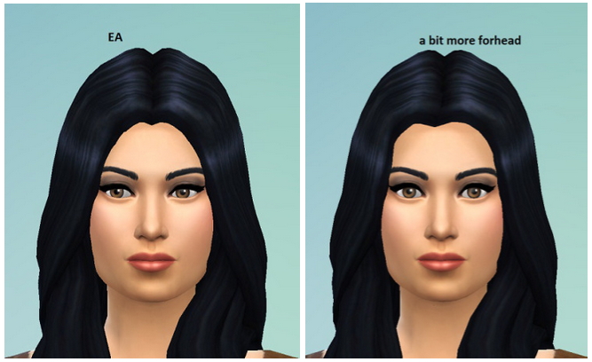 Sims 4 A bit more forehead hair at Birksches Sims Blog