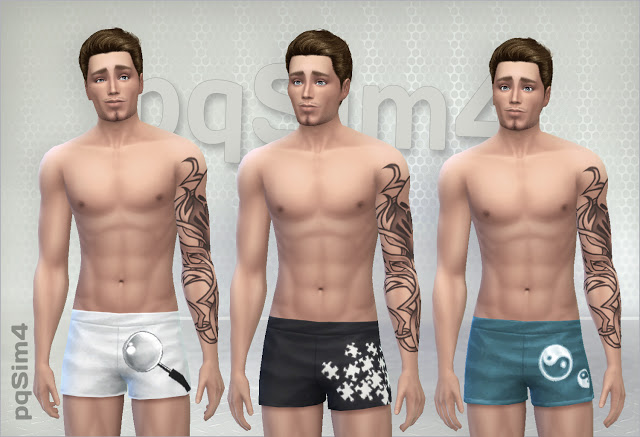 Sims 4 Set bathing suits for boys at pqSims4