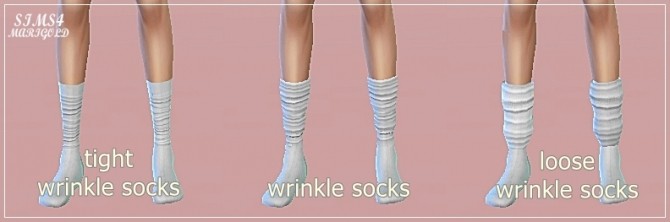 Sims 4 Wrinkle socks 3 versions at Marigold