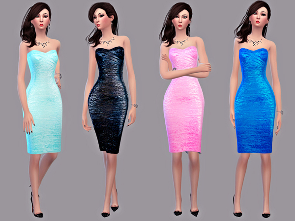 Sims 4 Hilde dress by tangerinesimblr at TSR