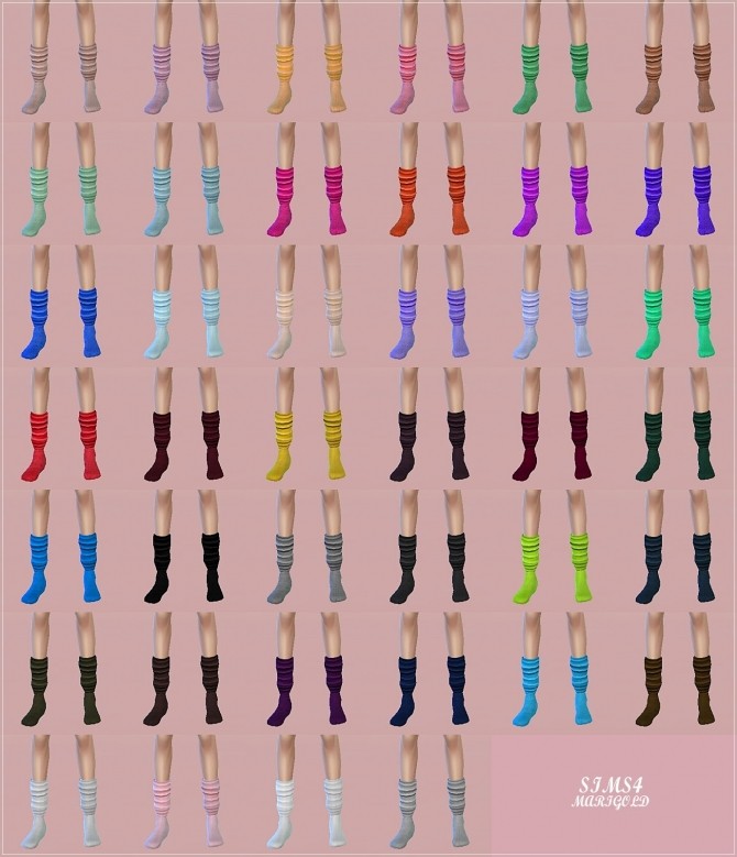 Sims 4 Wrinkle socks 3 versions at Marigold